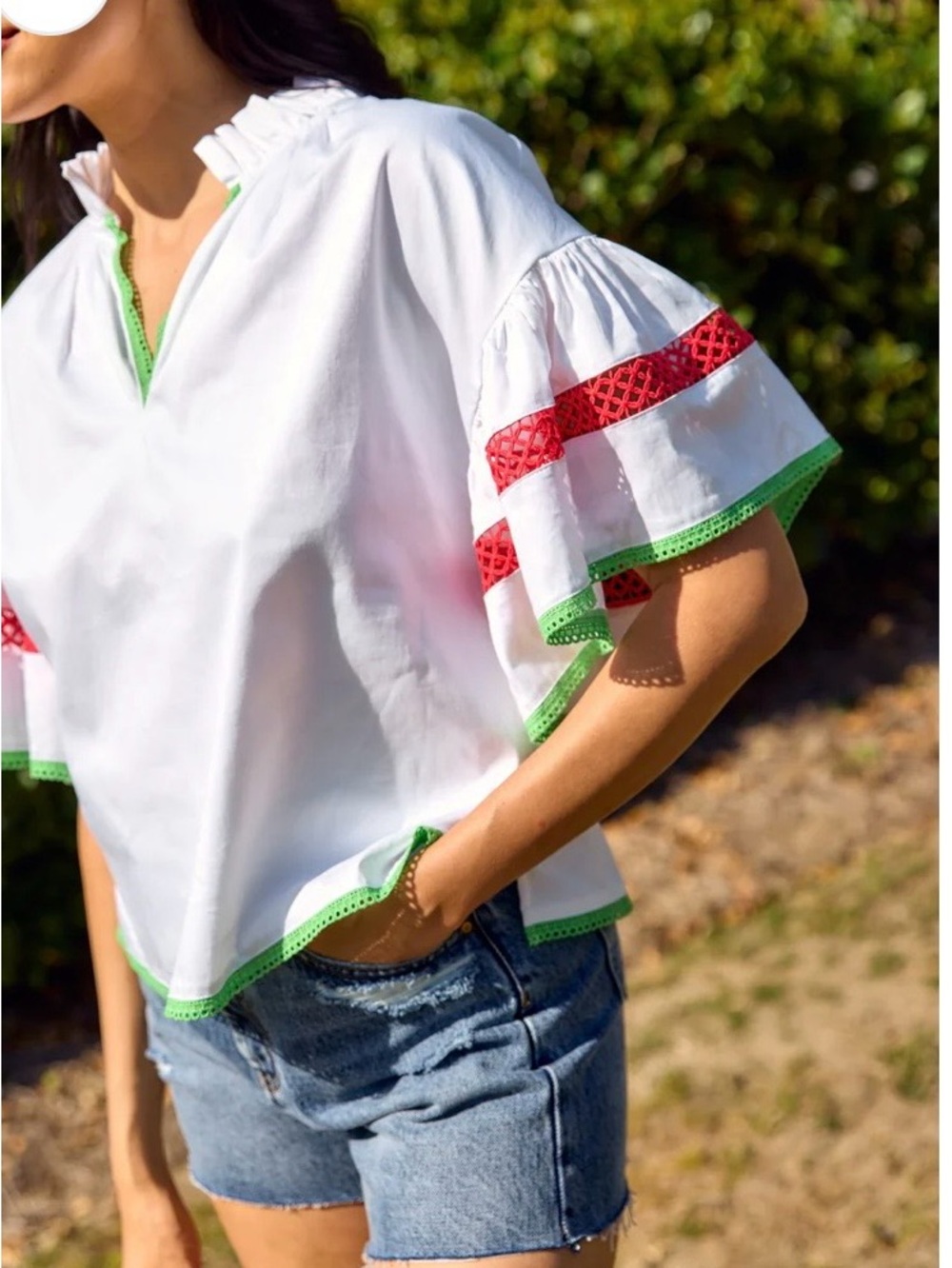 Alden Adair/ June Top/ Bright White Sz S